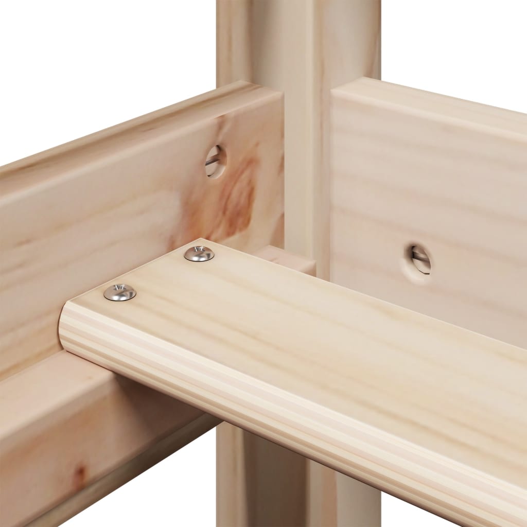 Hoogslaper met dak massief grenenhout 90x190 cm is nu te koop bij PeponiXL, paradijselijk wonen!