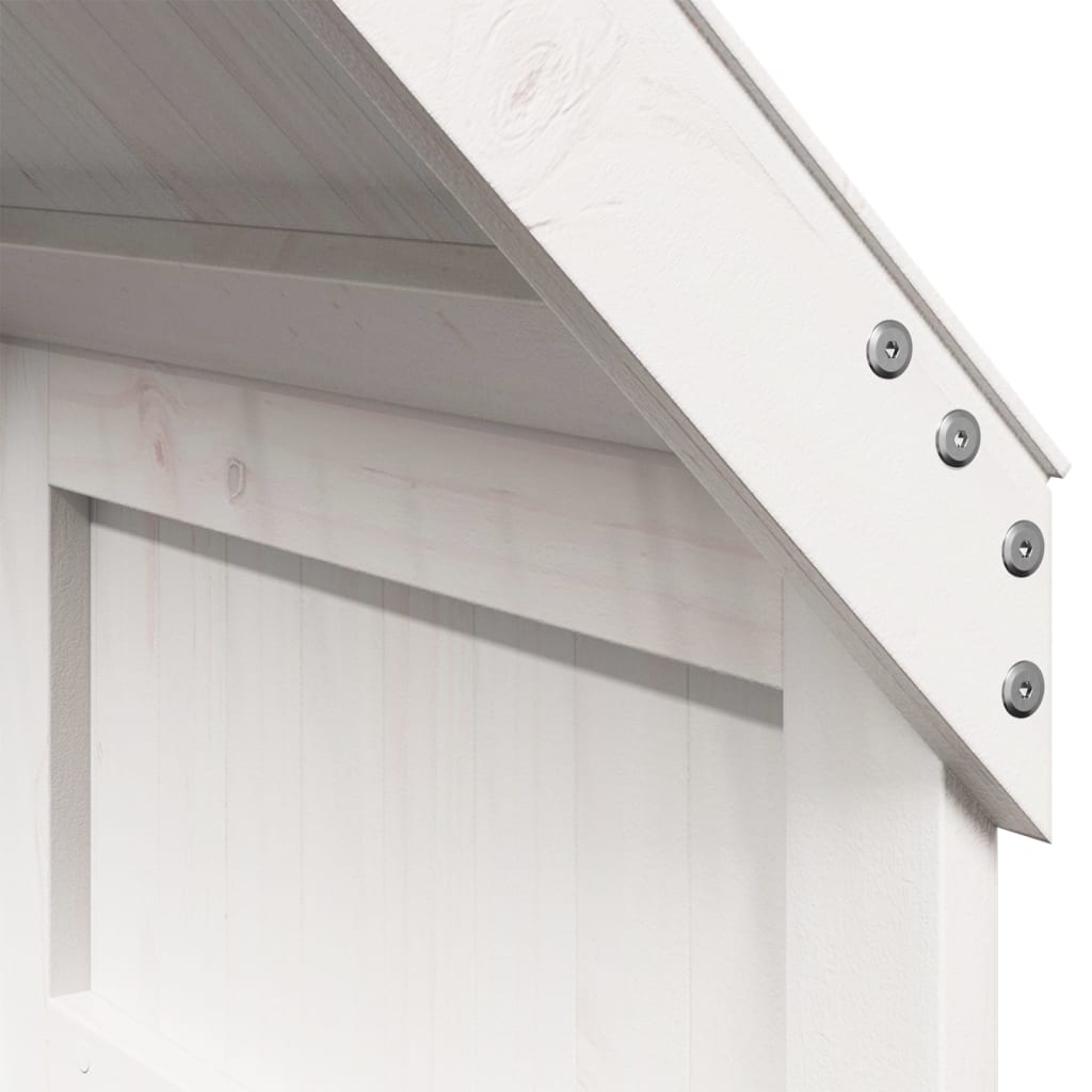 Stapelbed met bedhuis massief grenenhout wit 80x200 cm is nu te koop bij PeponiXL, paradijselijk wonen!