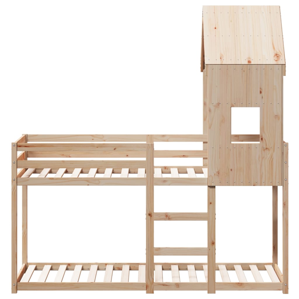 Stapelbedframe zonder matras massief grenenhout 90x200 cm is nu te koop bij PeponiXL, paradijselijk wonen!