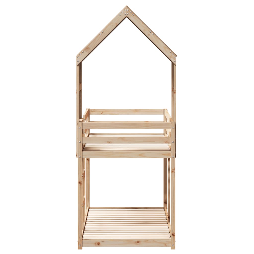 Stapelbedframe zonder matras massief grenenhout 90x200 cm is nu te koop bij PeponiXL, paradijselijk wonen!
