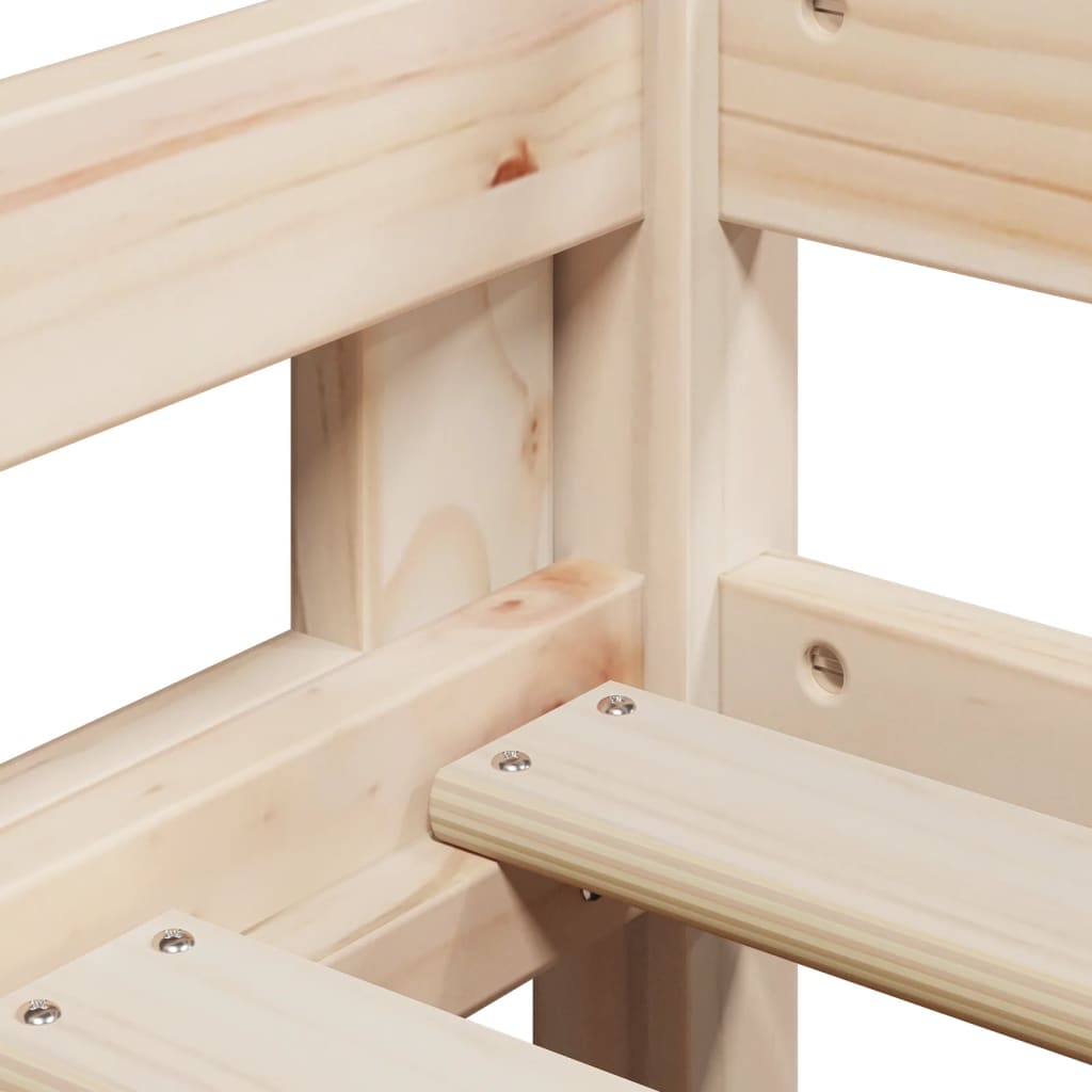 Stapelbedframe zonder matras massief grenenhout 90x200 cm is nu te koop bij PeponiXL, paradijselijk wonen!