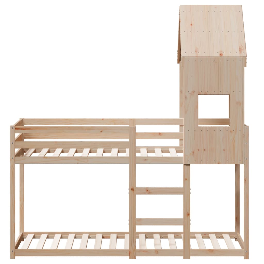 Stapelbedframe zonder matras massief grenenhout 90x190 cm is nu te koop bij PeponiXL, paradijselijk wonen!