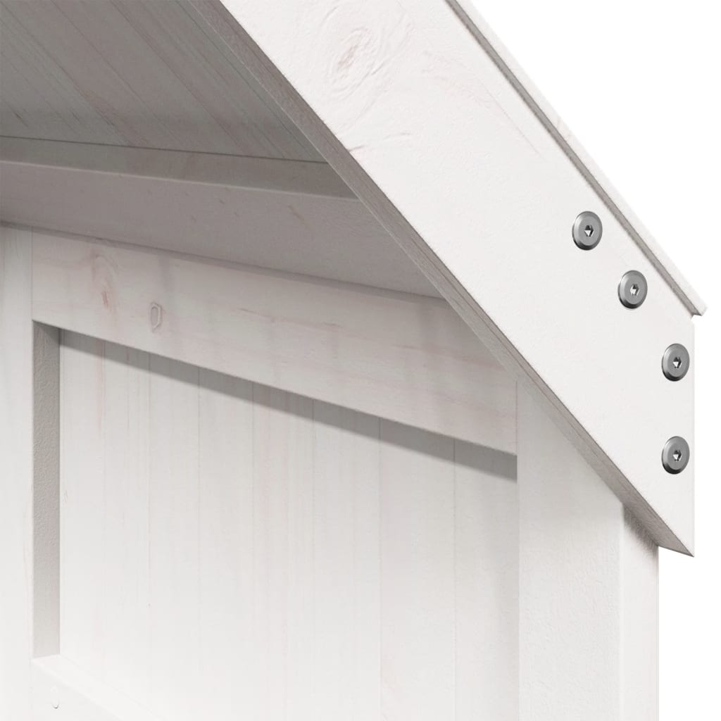 Hoogslaper met huisje 75x190 cm massief grenenhout wit is nu te koop bij PeponiXL, paradijselijk wonen!