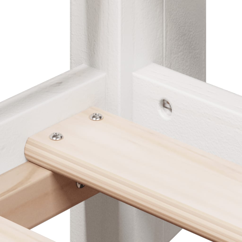 Stapelbed met dak massief grenenhout wit 90x200 cm is nu te koop bij PeponiXL, paradijselijk wonen!