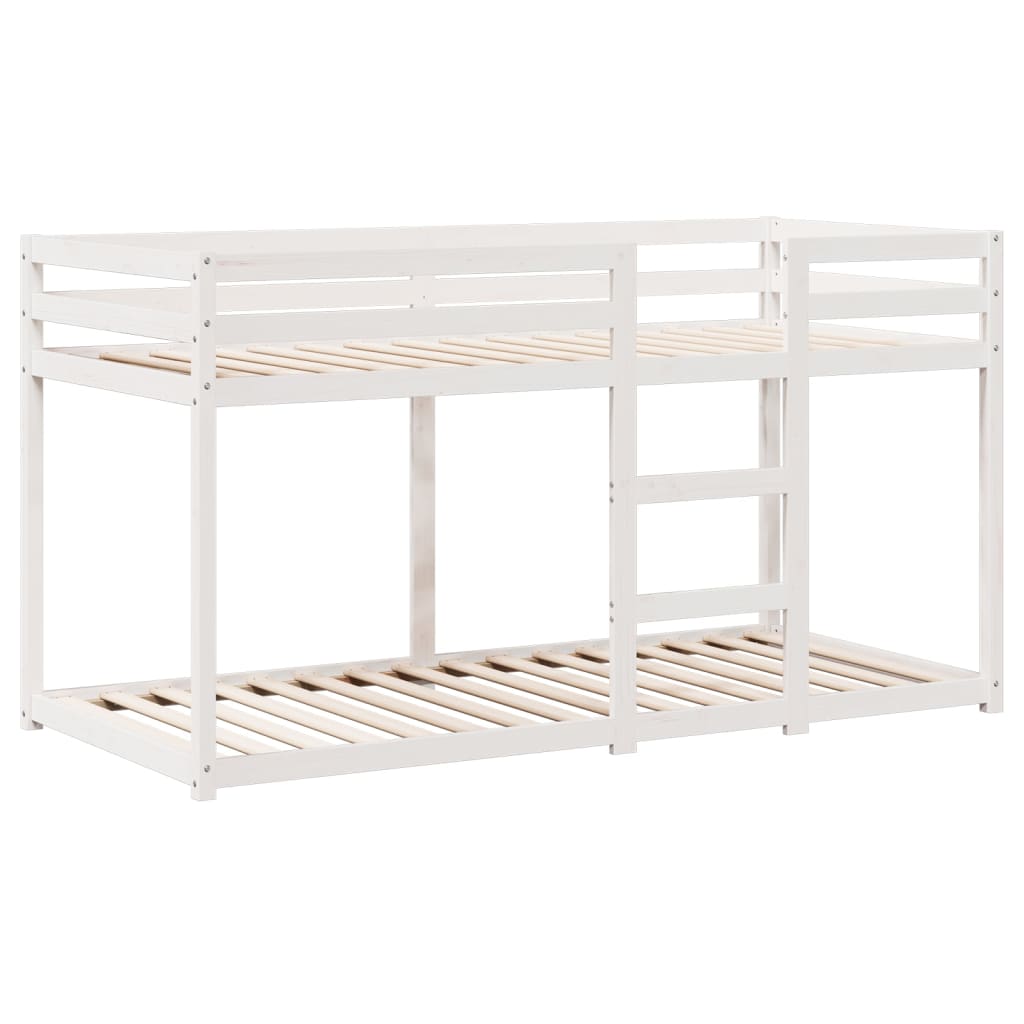 Stapelbed met bedhuis massief grenenhout wit 80x200 cm is nu te koop bij PeponiXL, paradijselijk wonen!