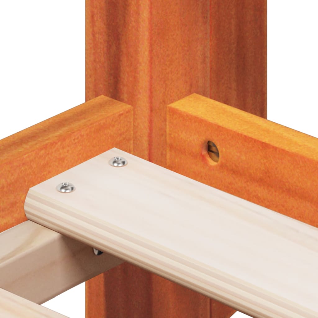 Stapelbed met dak massief grenenhout wasbruin 80x200 cm is nu te koop bij PeponiXL, paradijselijk wonen!