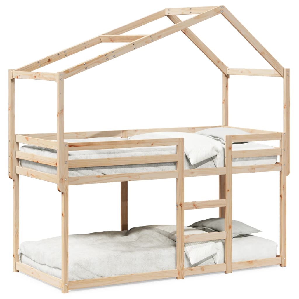 Stapelbedframe zonder matras massief grenenhout 90x190 cm is nu te koop bij PeponiXL, paradijselijk wonen!