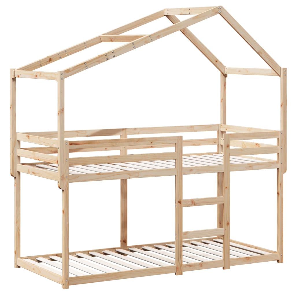 Stapelbedframe zonder matras massief grenenhout 90x190 cm is nu te koop bij PeponiXL, paradijselijk wonen!