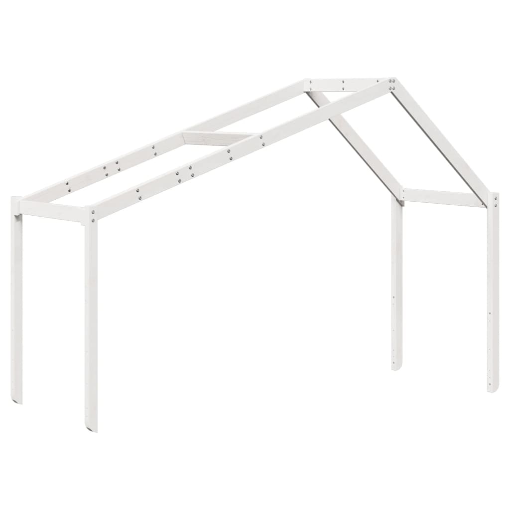Stapelbed met dak massief grenenhout wit 75x190 cm is nu te koop bij PeponiXL, paradijselijk wonen!