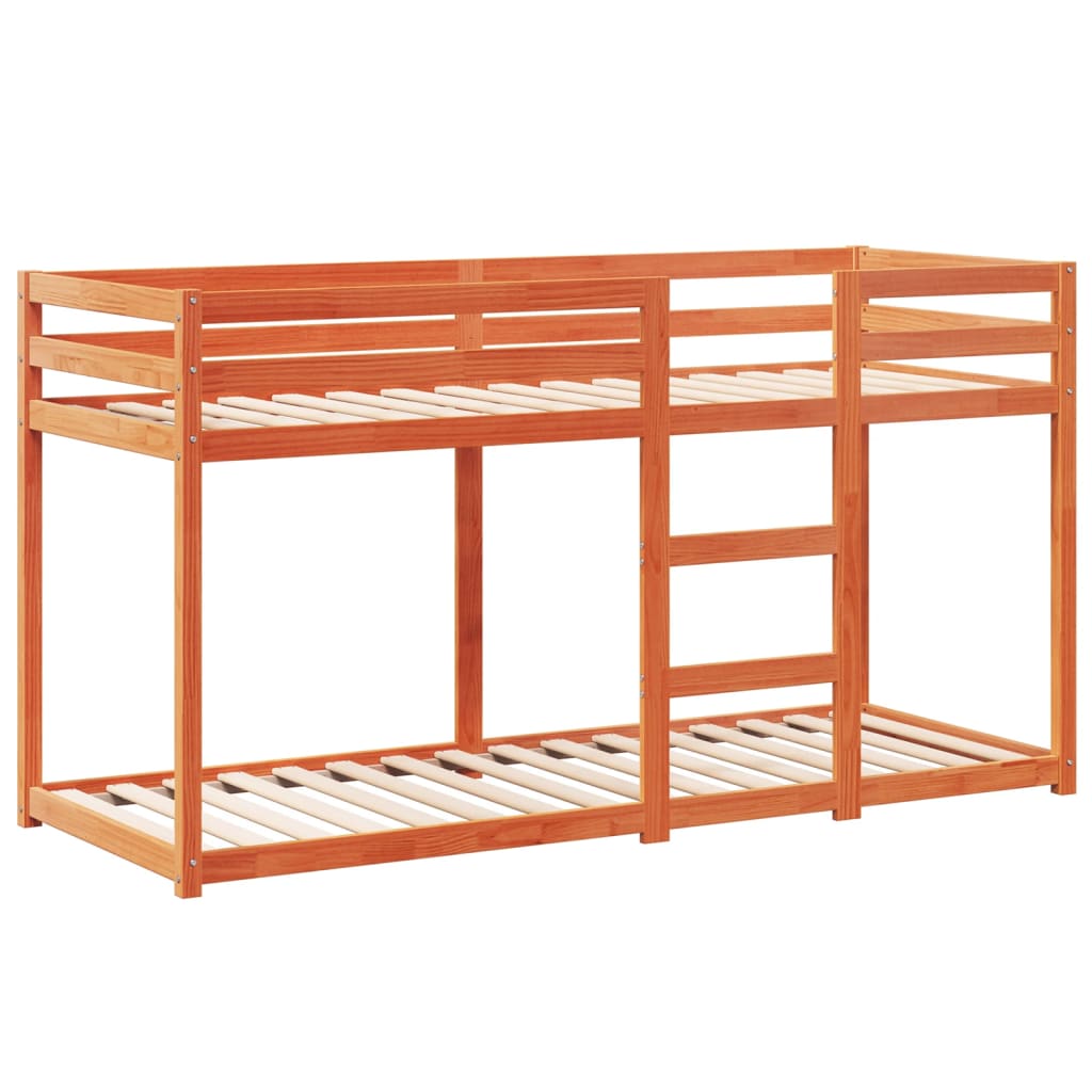 Stapelbed met bedhuis massief grenenhout wasbruin 90x200 cm is nu te koop bij PeponiXL, paradijselijk wonen!
