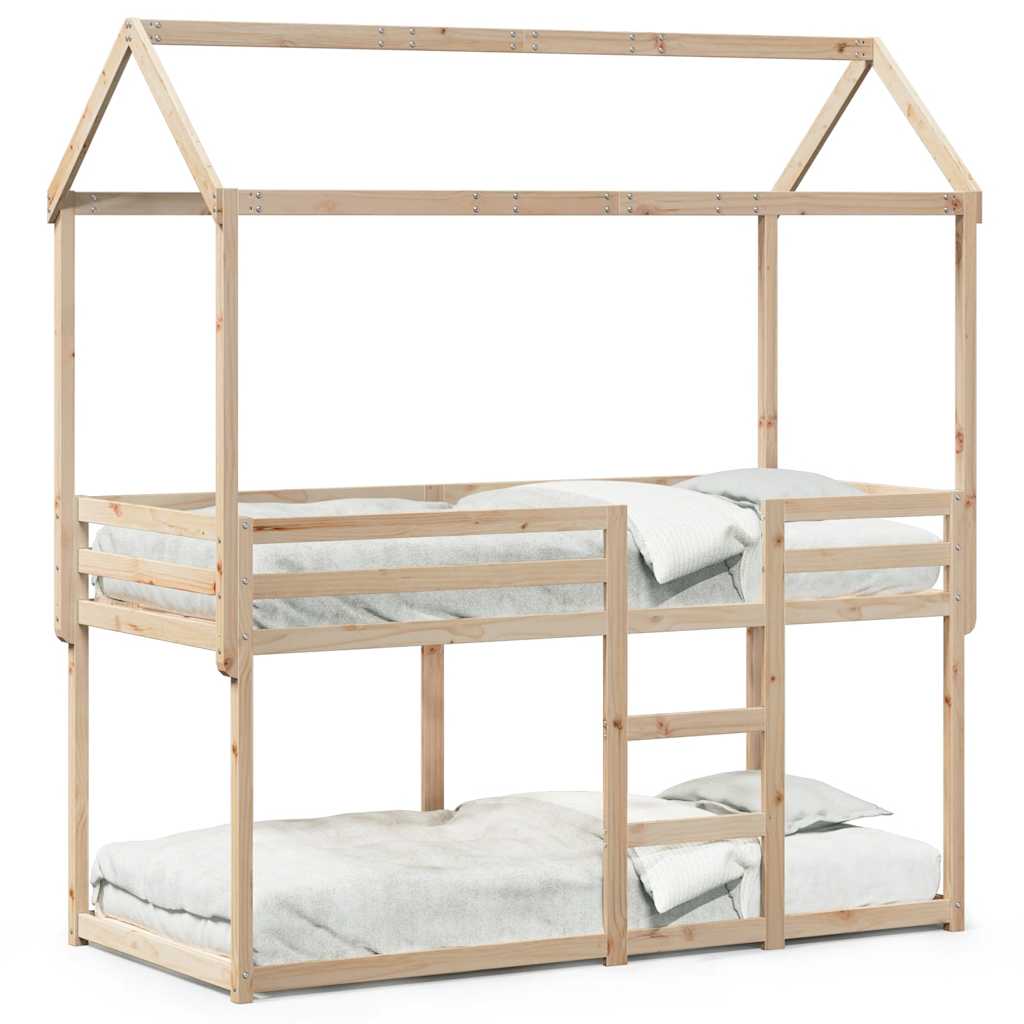 Stapelbedframe zonder matras massief grenenhout 90x190 cm is nu te koop bij PeponiXL, paradijselijk wonen!