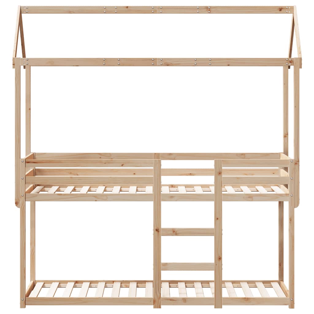 Stapelbedframe zonder matras massief grenenhout 90x190 cm is nu te koop bij PeponiXL, paradijselijk wonen!