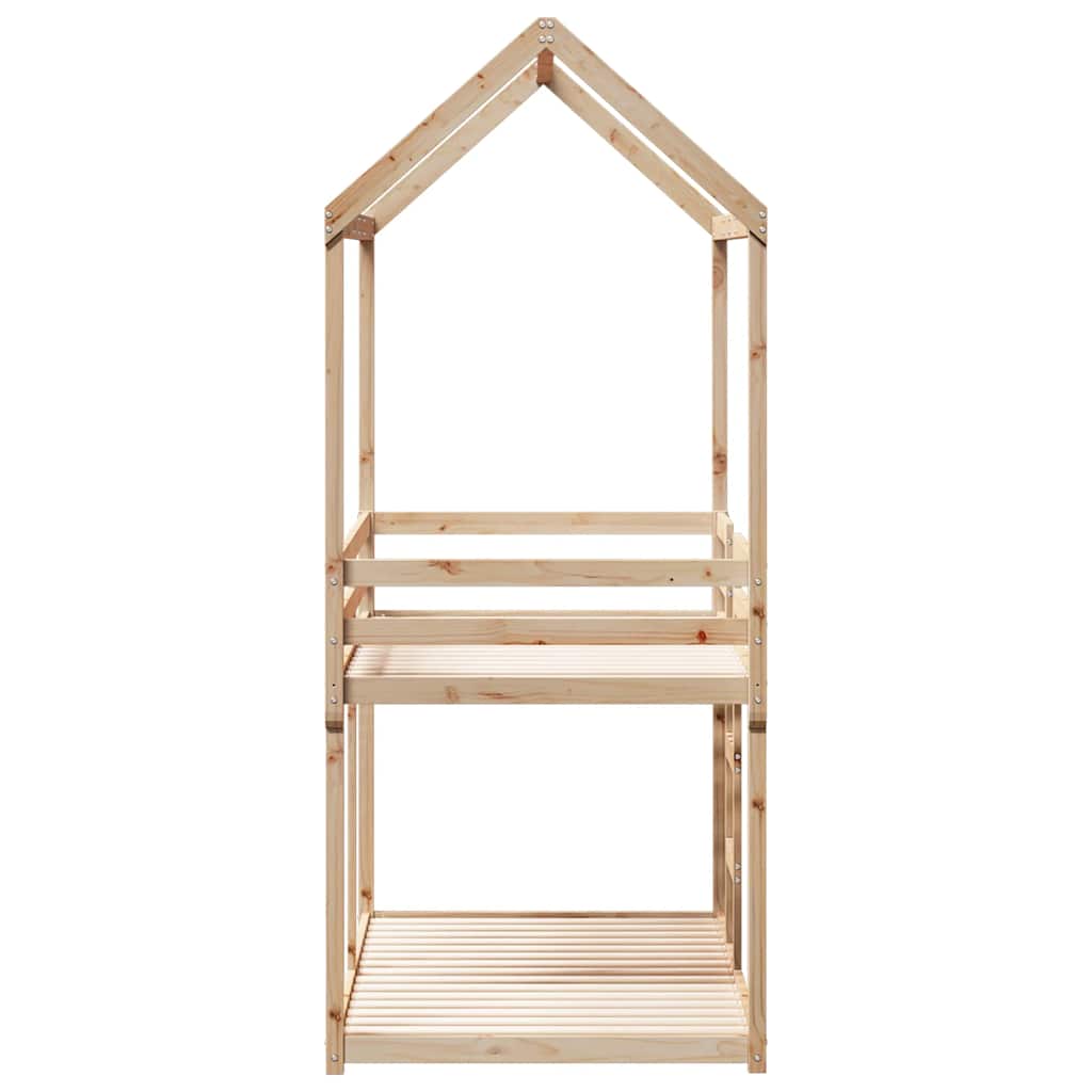 Stapelbedframe zonder matras massief grenenhout 90x190 cm is nu te koop bij PeponiXL, paradijselijk wonen!