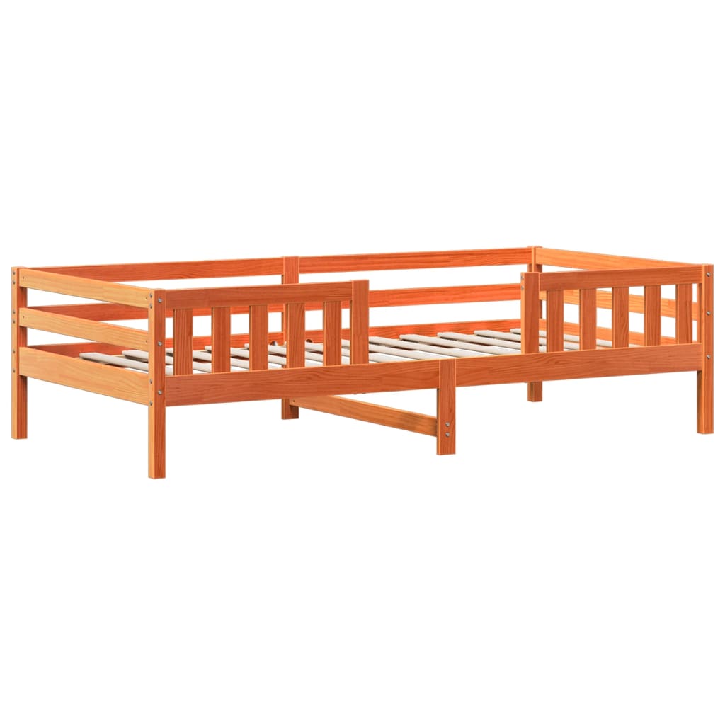 Bedframe met huisje massief grenenhout wasbruin 100x200 cm is nu te koop bij PeponiXL, paradijselijk wonen!
