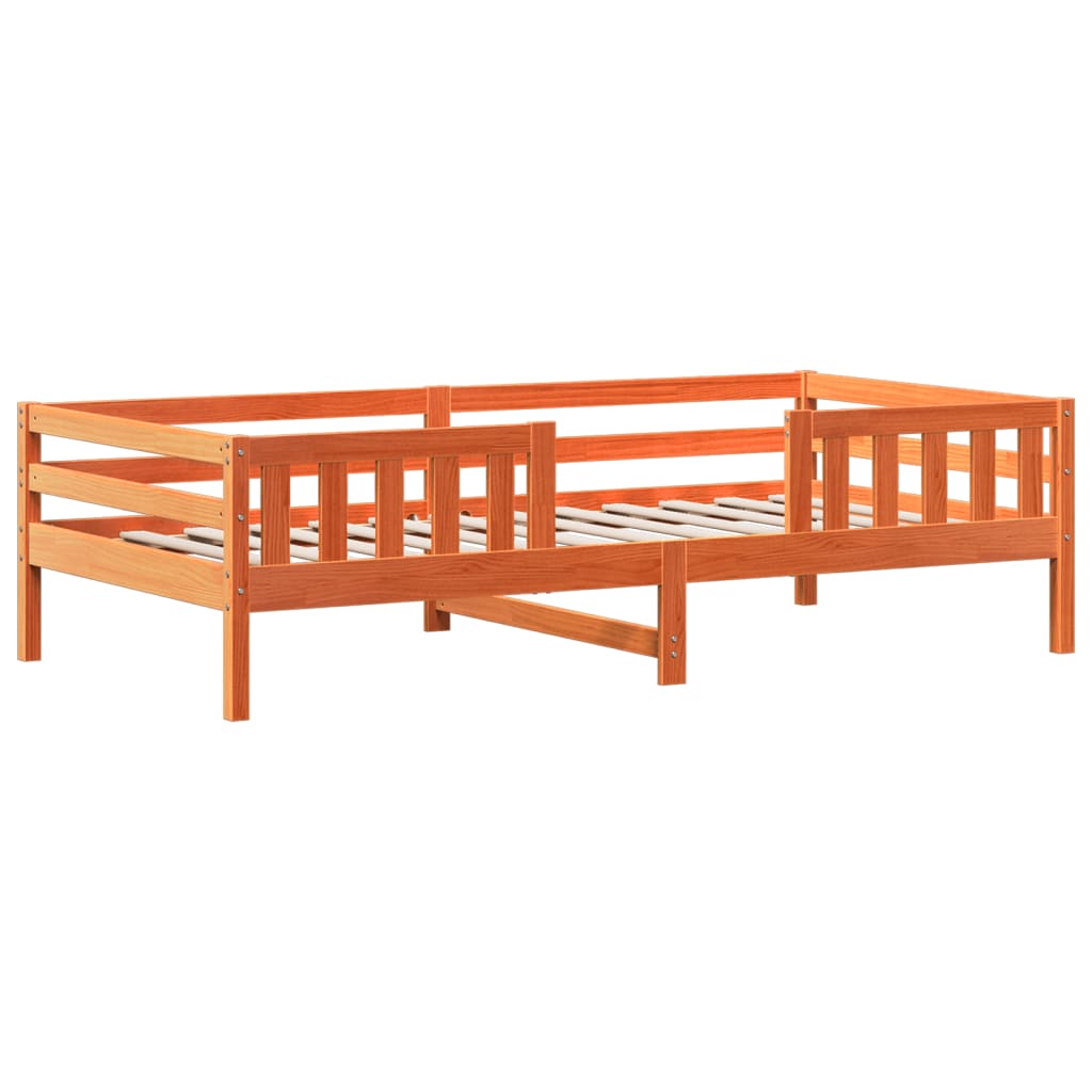 Bedframe met huisje massief grenenhout wasbruin 80x200 cm is nu te koop bij PeponiXL, paradijselijk wonen!