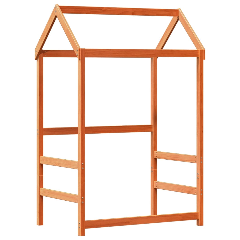 Bedframe met huisje massief grenenhout wasbruin 80x200 cm is nu te koop bij PeponiXL, paradijselijk wonen!