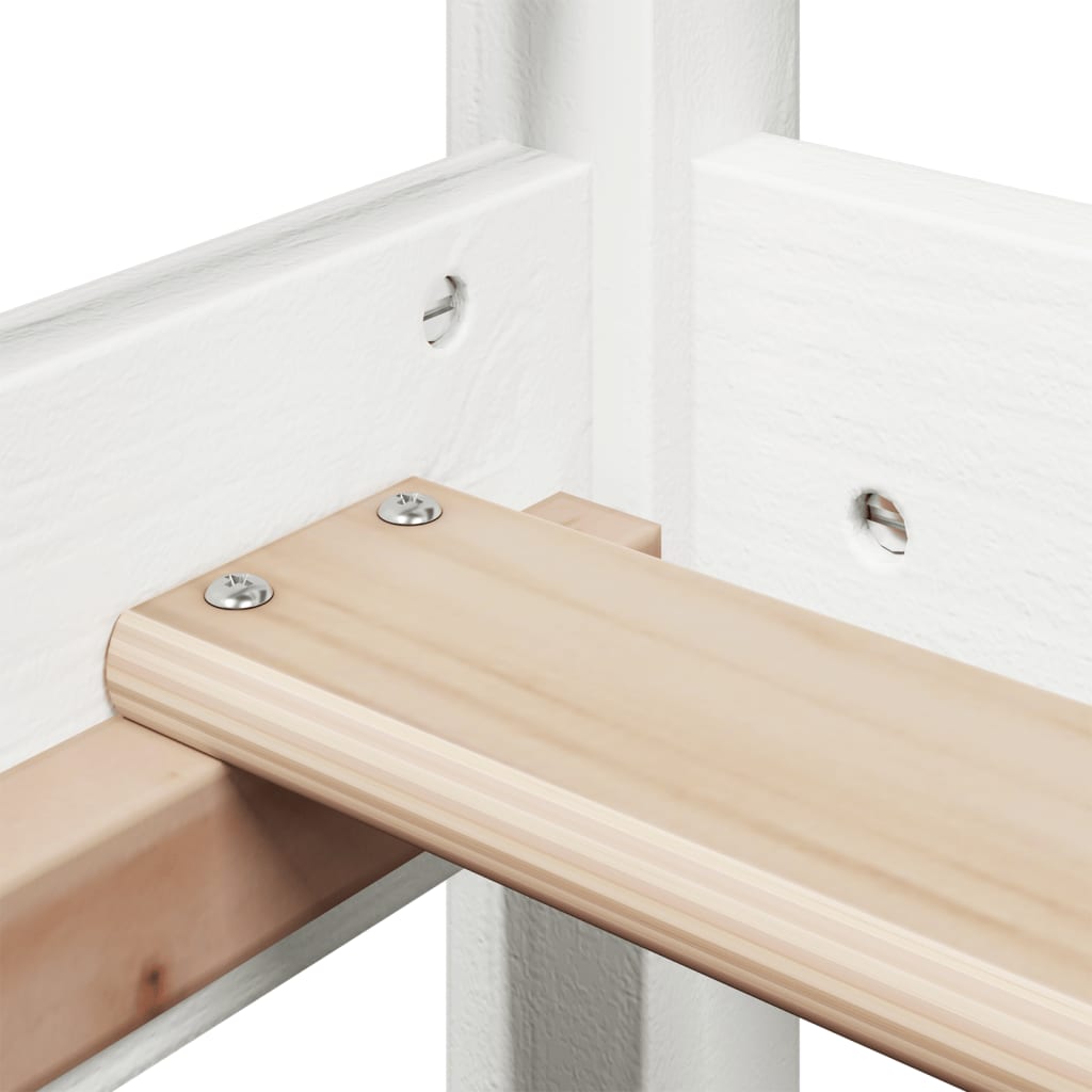 Kinderbed met huisje en bankje massief grenenhout wit 80x200 cm is nu te koop bij PeponiXL, paradijselijk wonen!