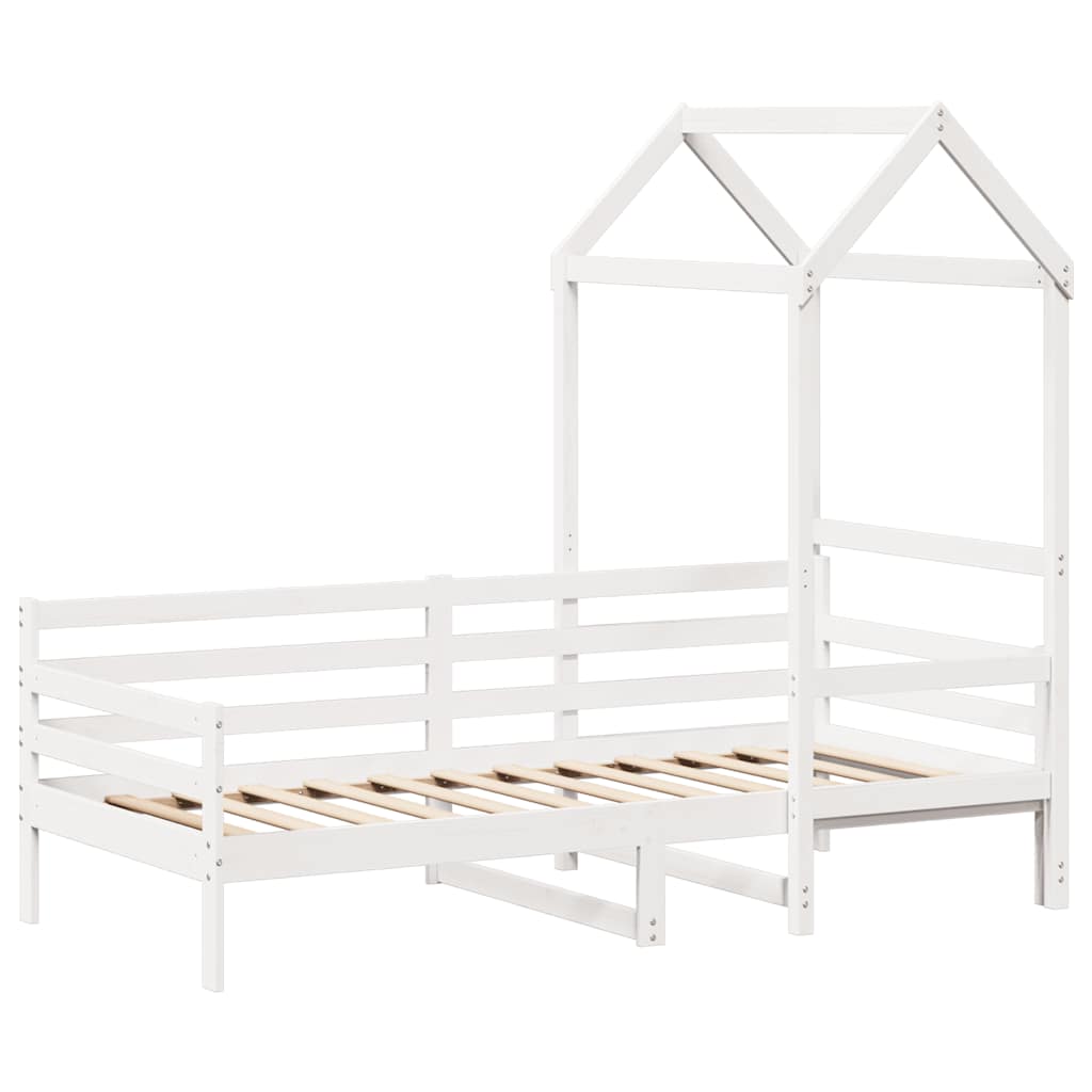 Slaapbank met bedhuis 80x200 cm massief grenenhout wit is nu te koop bij PeponiXL, paradijselijk wonen!