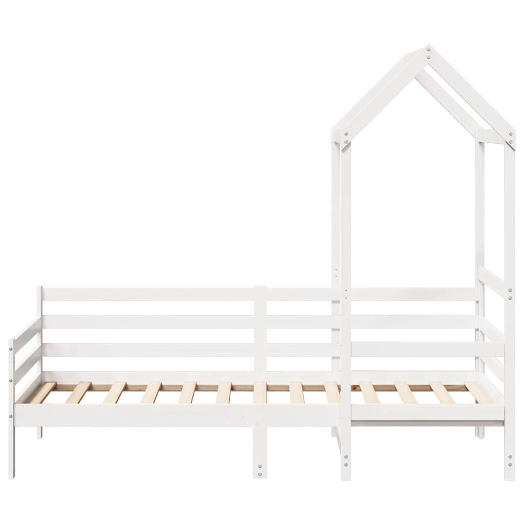 Slaapbank met bedhuis 80x200 cm massief grenenhout wit is nu te koop bij PeponiXL, paradijselijk wonen!