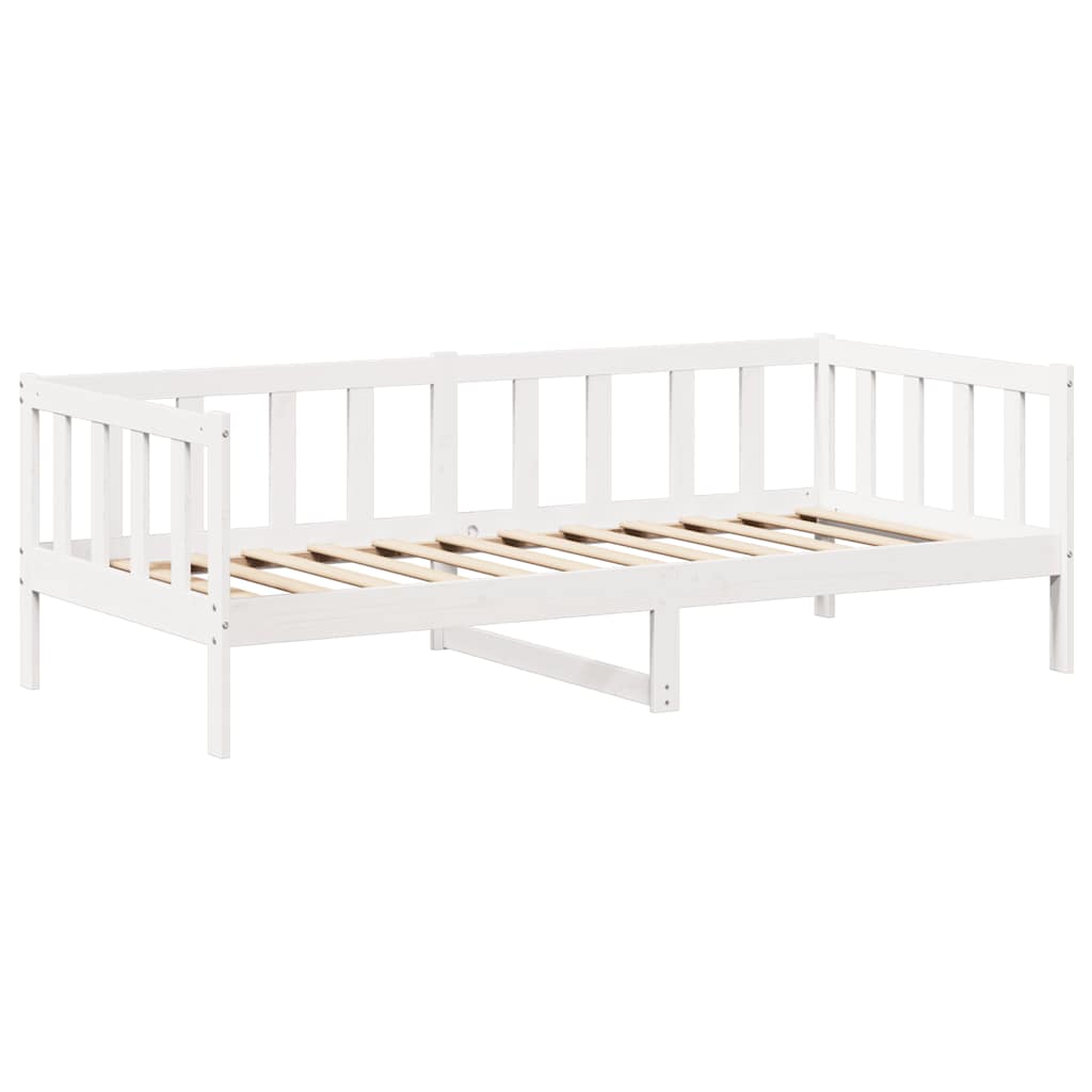 Kinderbed met huisje en bankje massief grenenhout wit 80x200 cm is nu te koop bij PeponiXL, paradijselijk wonen!