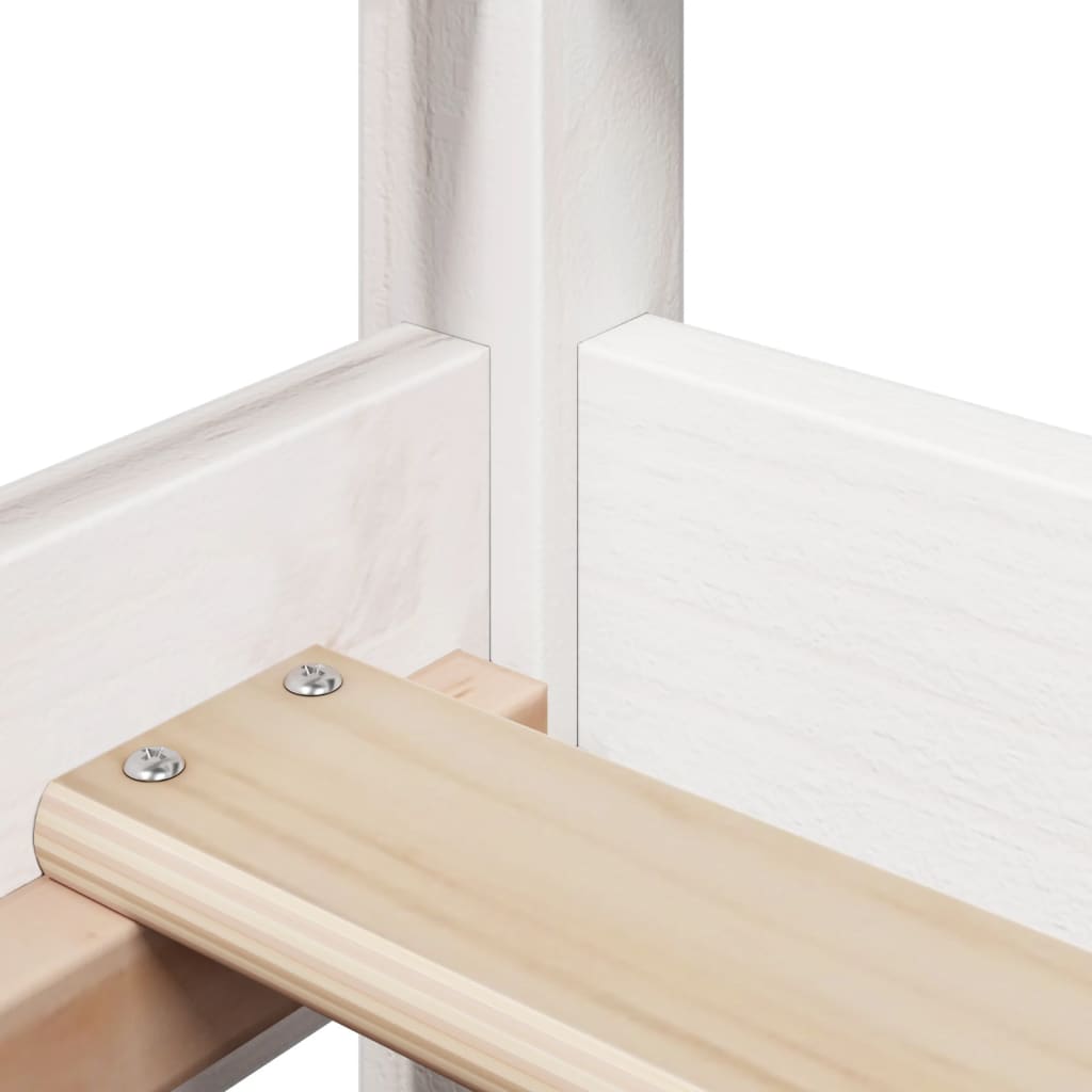 Kinderbedset met huisje massief grenenhout wit 80x200 cm is nu te koop bij PeponiXL, paradijselijk wonen!