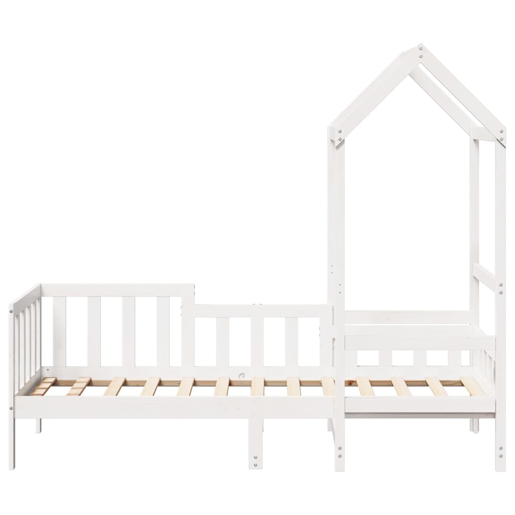 Slaapbank met bedhuis 80x200 cm massief grenenhout wit is nu te koop bij PeponiXL, paradijselijk wonen!