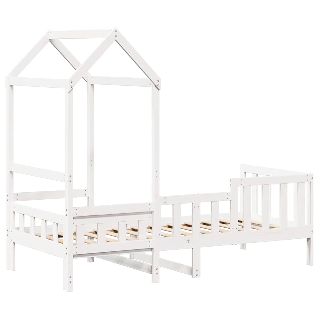 Slaapbank met bedhuis 80x200 cm massief grenenhout wit is nu te koop bij PeponiXL, paradijselijk wonen!