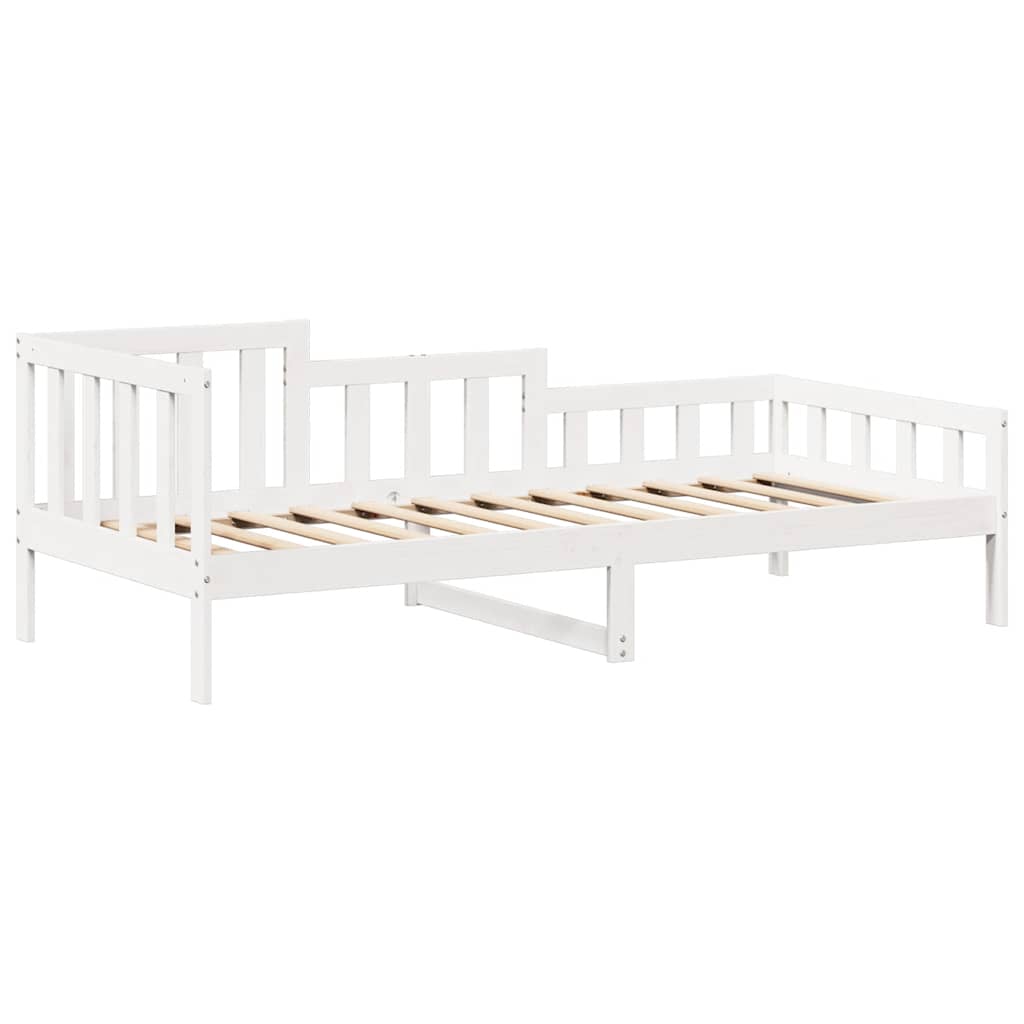 Kinderbed met huisje en bankje massief grenenhout wit 80x200 cm is nu te koop bij PeponiXL, paradijselijk wonen!