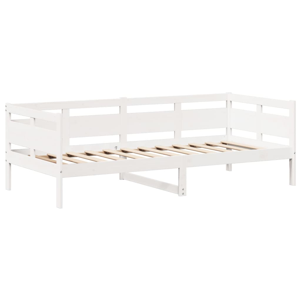 Kinderbed met huisje en bankje massief grenenhout wit 80x200 cm is nu te koop bij PeponiXL, paradijselijk wonen!