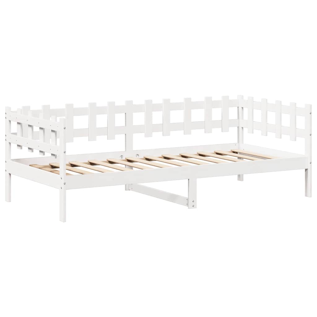 Slaapbank met bedhuis 80x200 cm massief grenenhout wit is nu te koop bij PeponiXL, paradijselijk wonen!