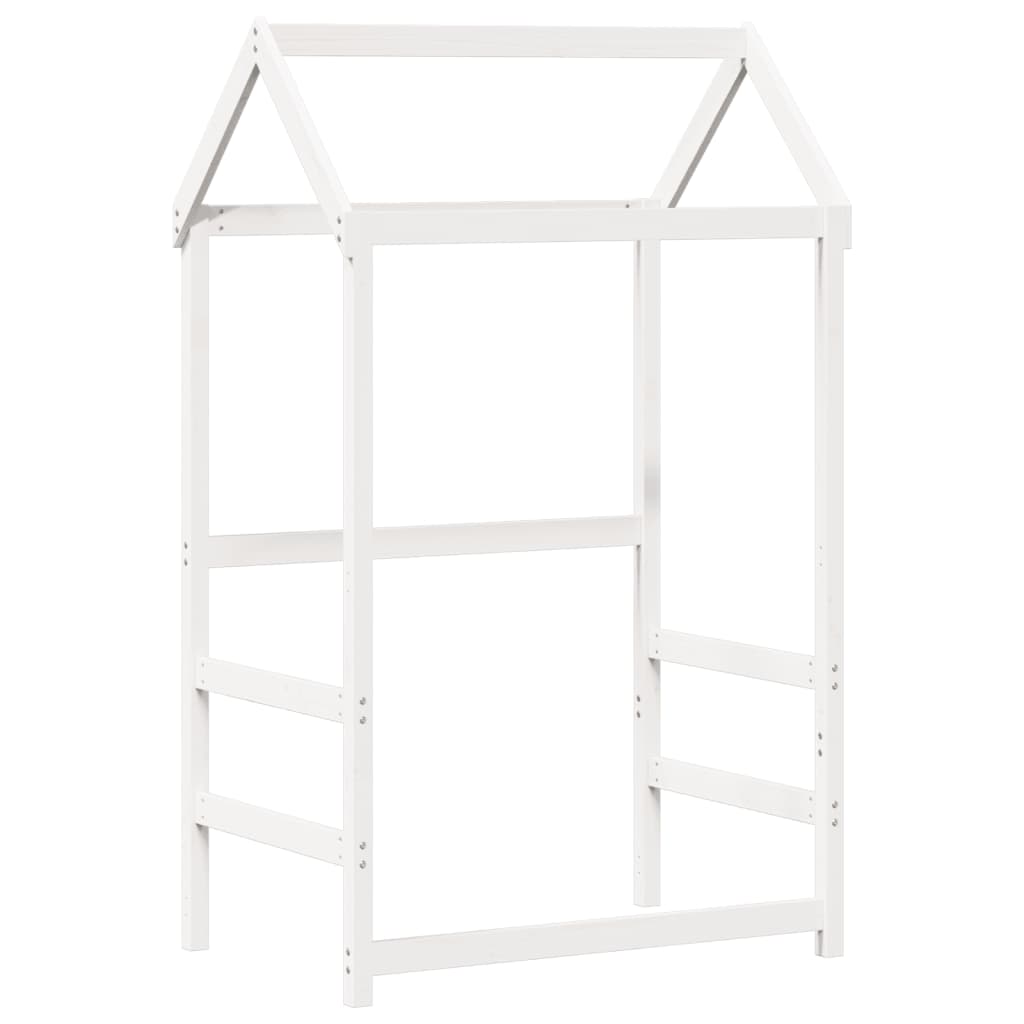 Kinderbed met huisje en bankje massief grenenhout wit 80x200 cm is nu te koop bij PeponiXL, paradijselijk wonen!