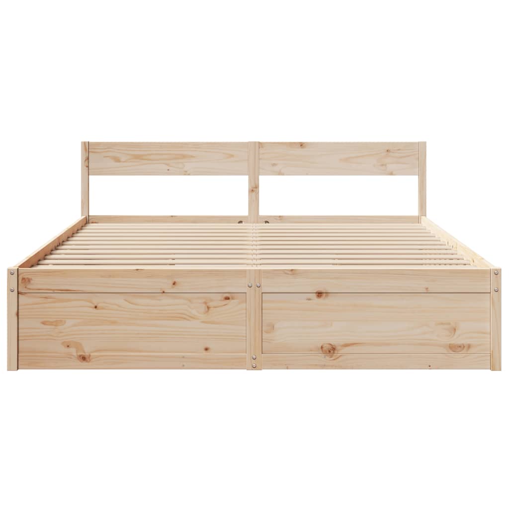 Bedframe zonder matras massief grenenhout 200x200 cm is nu te koop bij PeponiXL, paradijselijk wonen!