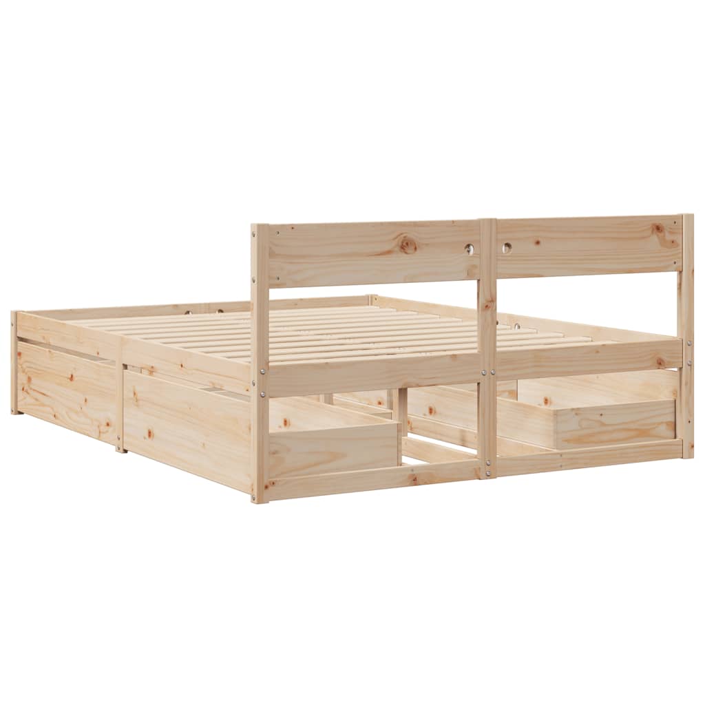 Bedframe zonder matras massief grenenhout 160x200 cm is nu te koop bij PeponiXL, paradijselijk wonen!