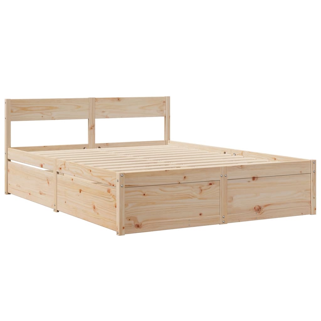 Bedframe zonder matras massief grenenhout 150x200 cm is nu te koop bij PeponiXL, paradijselijk wonen!