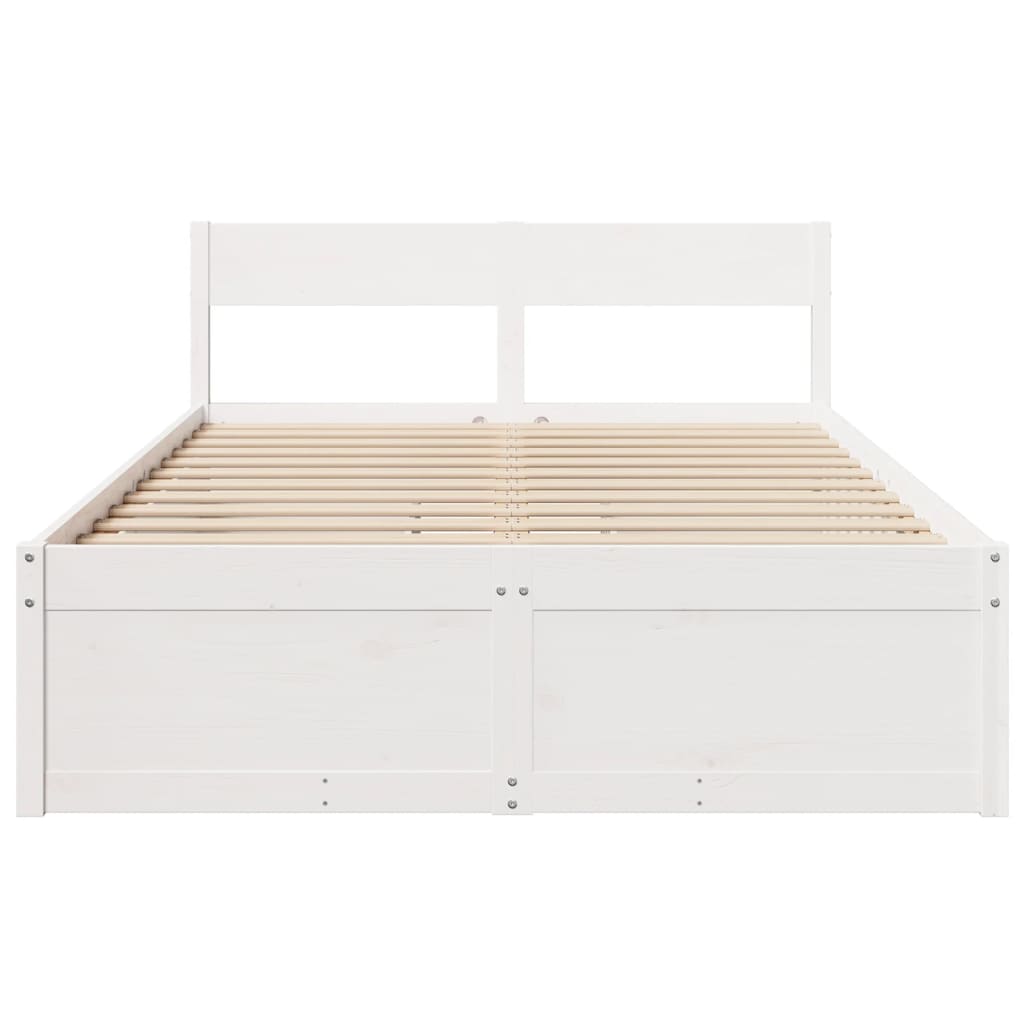 Bedframe zonder matras massief grenenhout wit 120x200 cm is nu te koop bij PeponiXL, paradijselijk wonen!