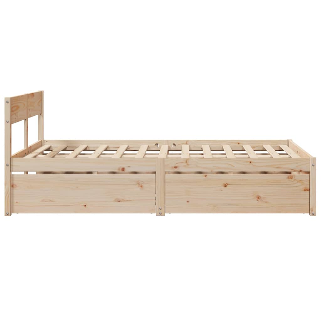 Bedframe zonder matras massief grenenhout 135x190 cm is nu te koop bij PeponiXL, paradijselijk wonen!