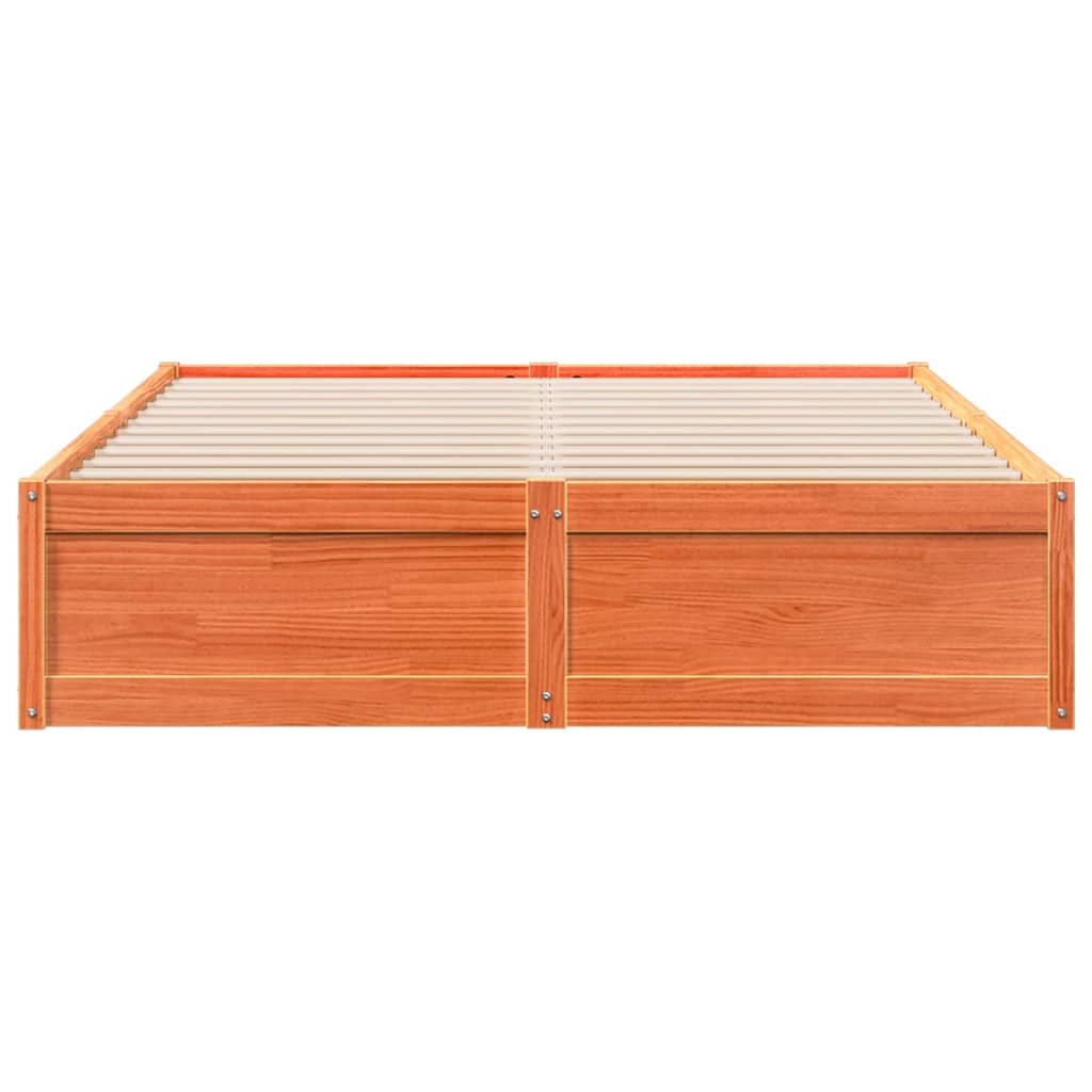 Bedframe zonder matras massief grenenhout wasbruin 160x200 cm is nu te koop bij PeponiXL, paradijselijk wonen!