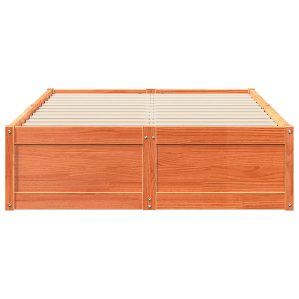 Bedframe zonder matras massief grenenhout wasbruin 120x200 cm is nu te koop bij PeponiXL, paradijselijk wonen!