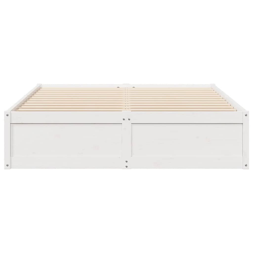Bedframe zonder matras massief grenenhout wit 140x190 cm is nu te koop bij PeponiXL, paradijselijk wonen!
