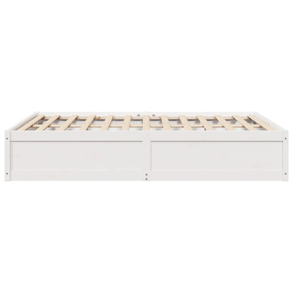 Bedframe zonder matras massief grenenhout wit 140x190 cm is nu te koop bij PeponiXL, paradijselijk wonen!