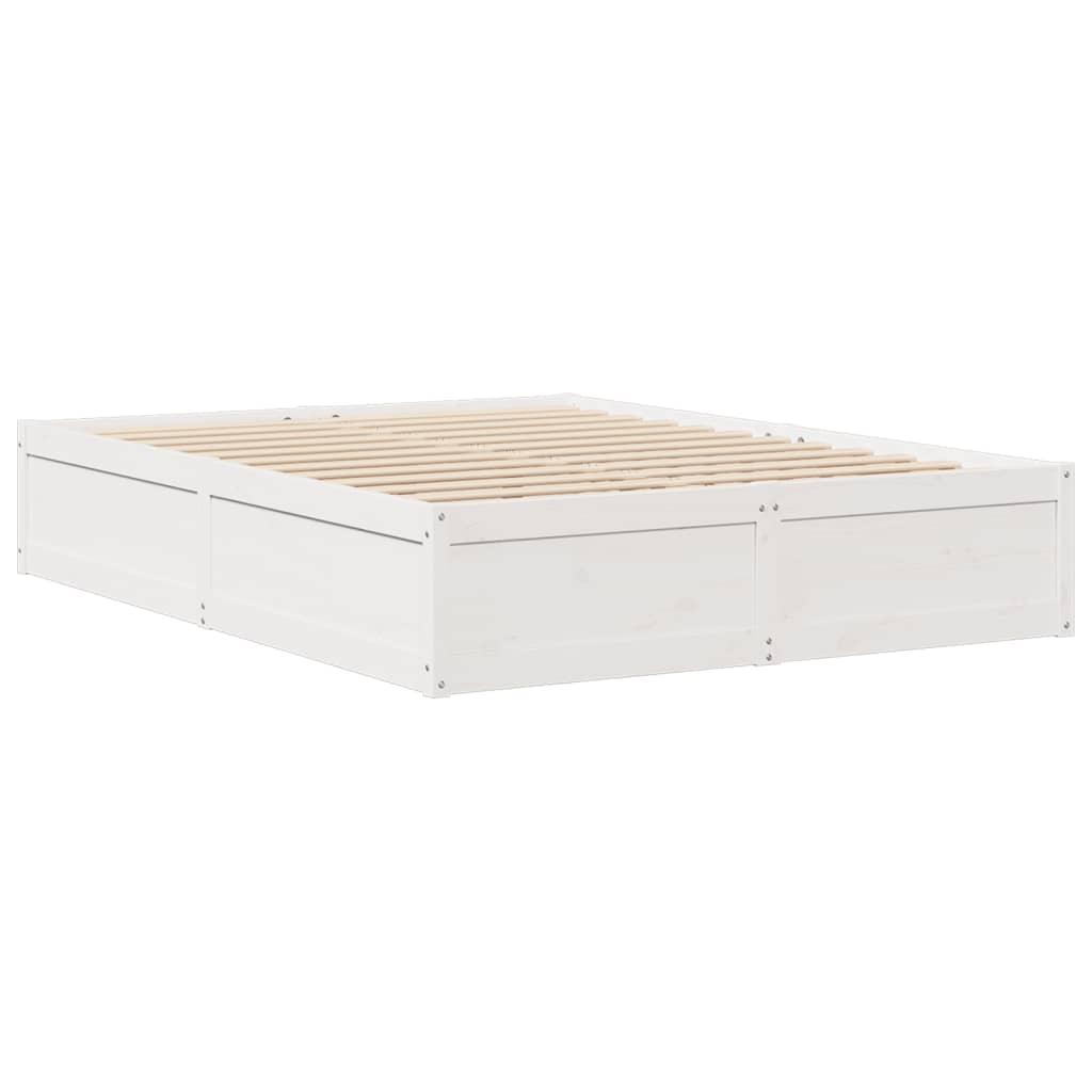 Bedframe zonder matras massief grenenhout wit 140x190 cm is nu te koop bij PeponiXL, paradijselijk wonen!