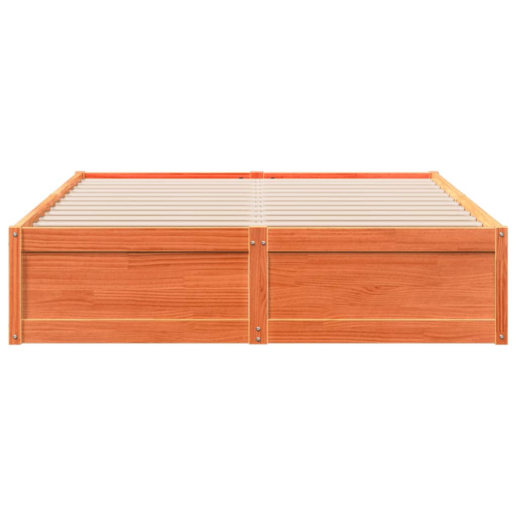 Bed met matras massief grenenhout wasbruin 140x190 cm is nu te koop bij PeponiXL, paradijselijk wonen!