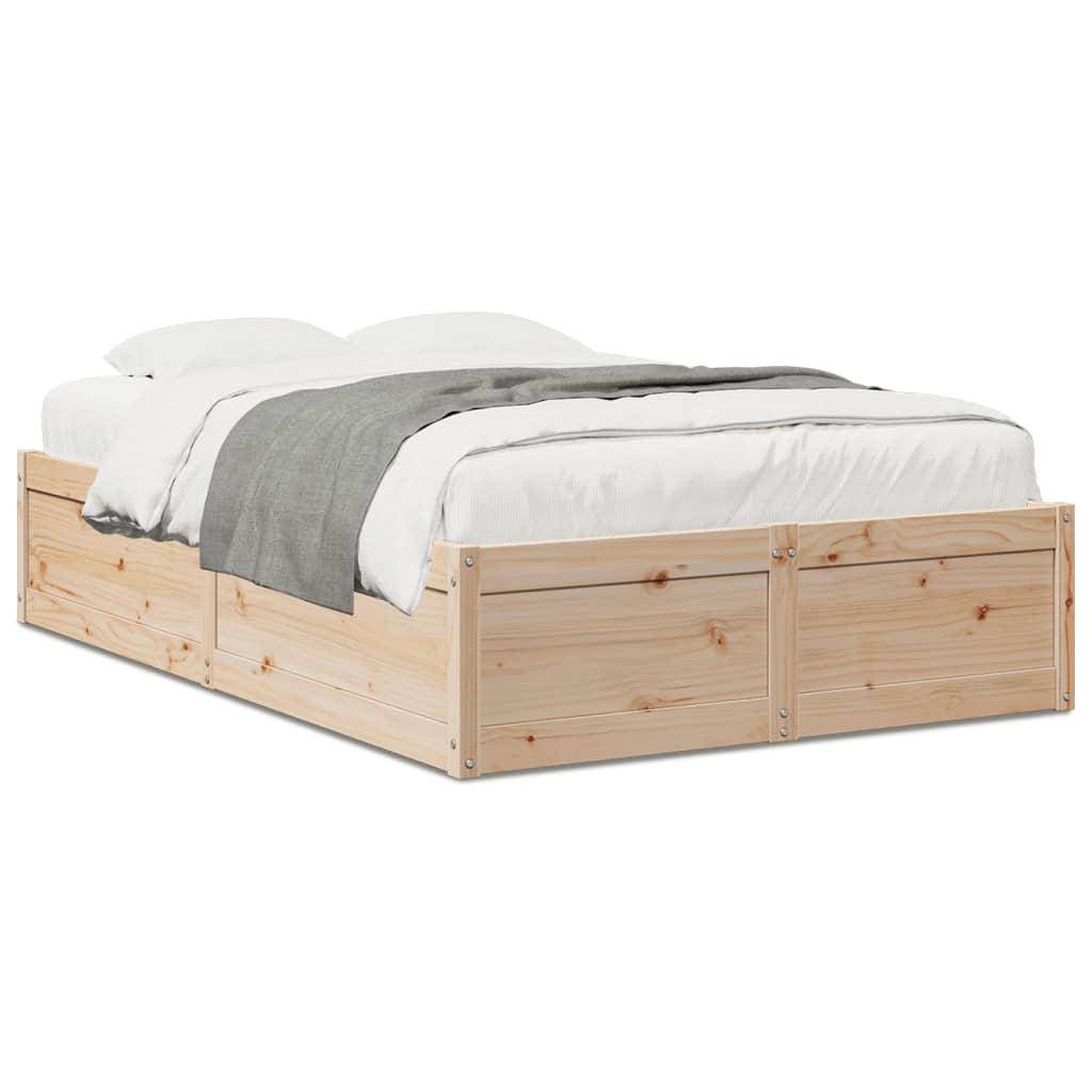 Bedframe zonder matras massief grenenhout 135x190 cm is nu te koop bij PeponiXL, paradijselijk wonen!