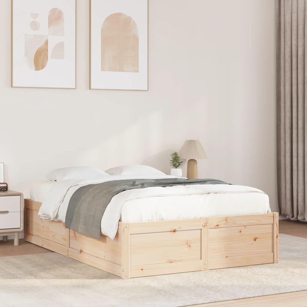 Bedframe zonder matras massief grenenhout 135x190 cm is nu te koop bij PeponiXL, paradijselijk wonen!