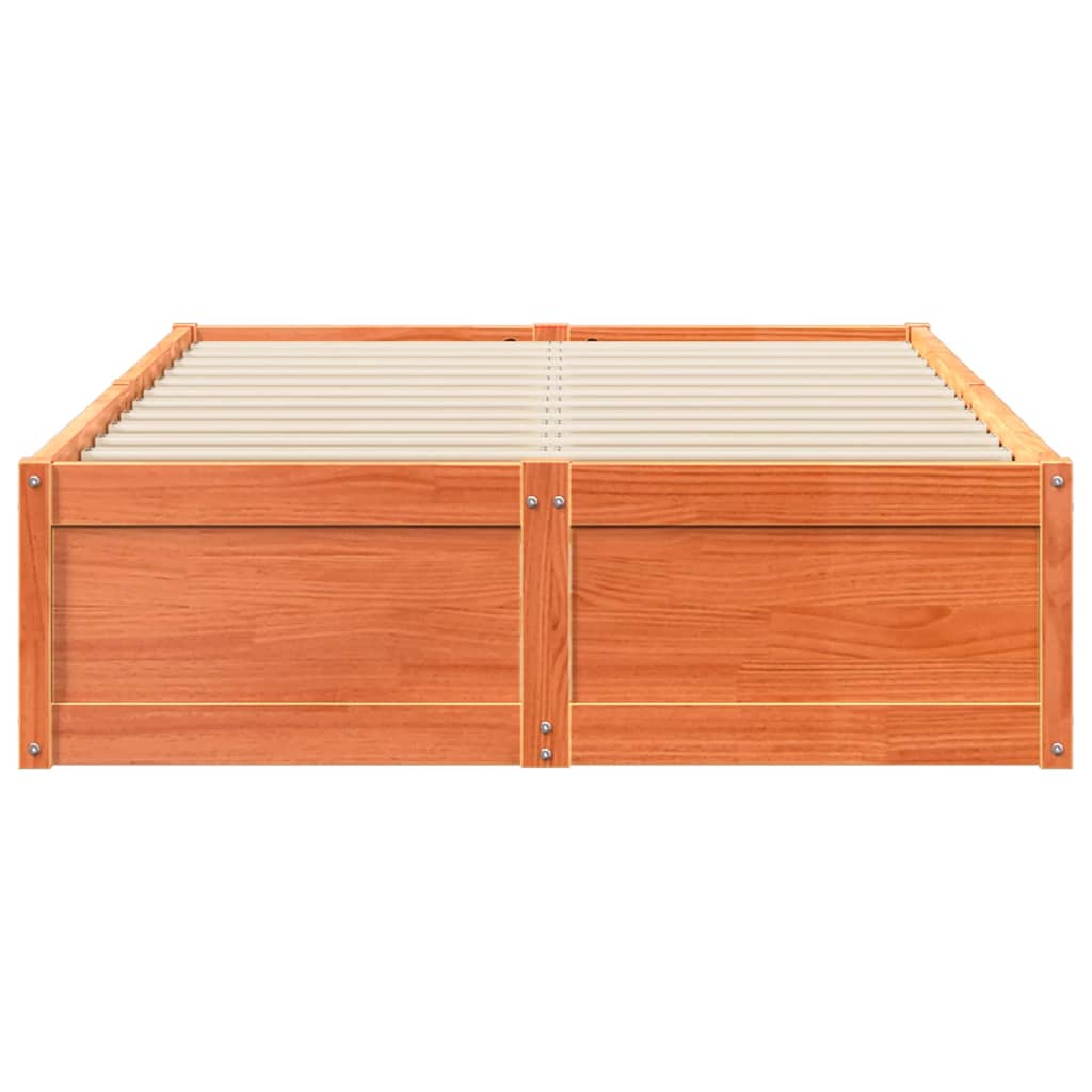 Bedframe zonder matras massief grenenhout wasbruin 120x190 cm is nu te koop bij PeponiXL, paradijselijk wonen!