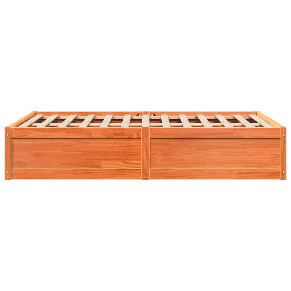 Bedframe zonder matras massief grenenhout wasbruin 120x190 cm is nu te koop bij PeponiXL, paradijselijk wonen!