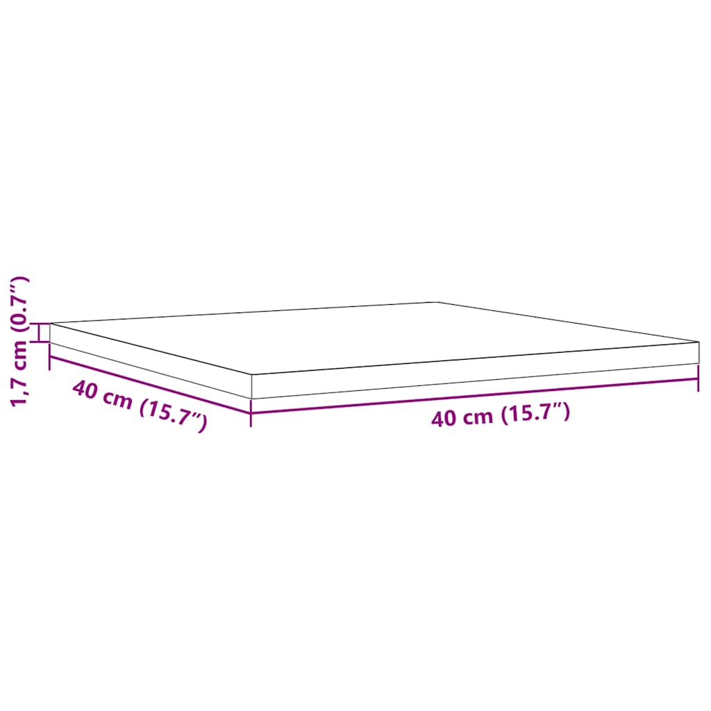 Tafelblad vierkant 40x40x1,7 cm massief grenenhout is nu te koop bij PeponiXL, paradijselijk wonen!