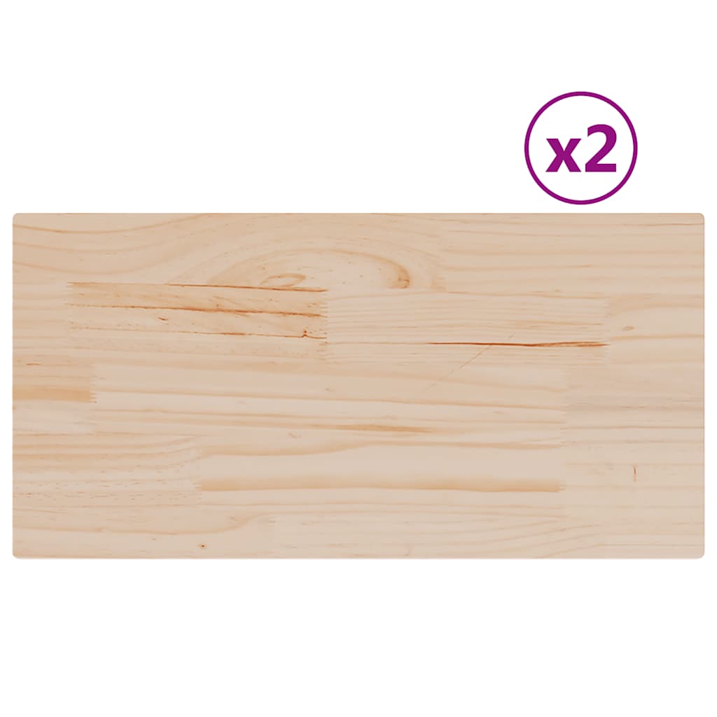 Tafelbladen 2 st rechthoekig 70x35x1,7 cm massief grenenhout is nu te koop bij PeponiXL, paradijselijk wonen!
