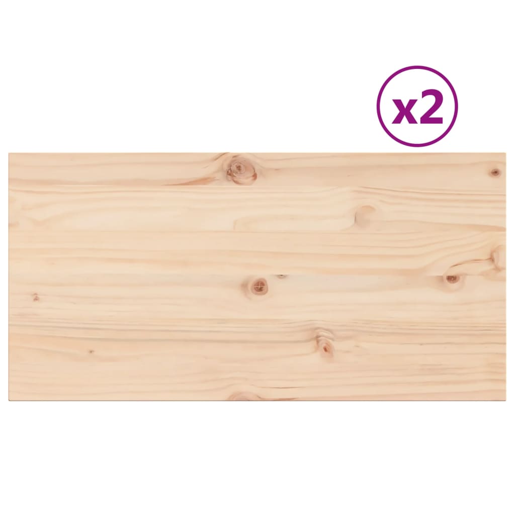 Tafelbladen 2 st rechthoekig 90x45x1,7 cm massief grenenhout is nu te koop bij PeponiXL, paradijselijk wonen!