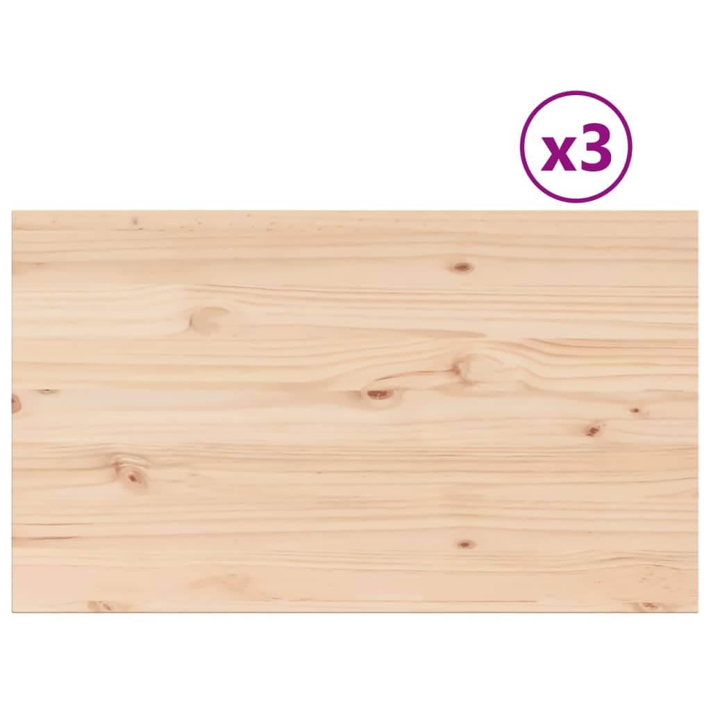 Tafelbladen 3 st rechthoekig 80x47x1,7 cm massief grenenhout is nu te koop bij PeponiXL, paradijselijk wonen!